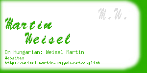 martin weisel business card